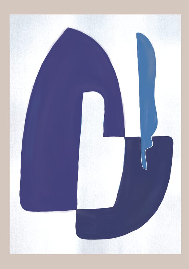 Quadro Composição Azuis 03 - Obrah | Quadros e Posters para Transformar a Parede