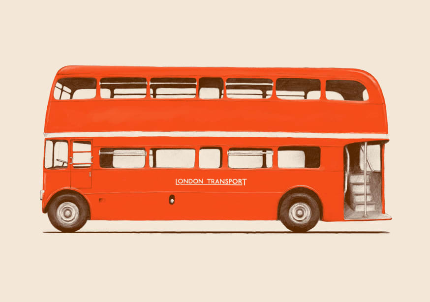 Quadro English Bus - Obrah | Quadros e Posters para Transformar a Parede