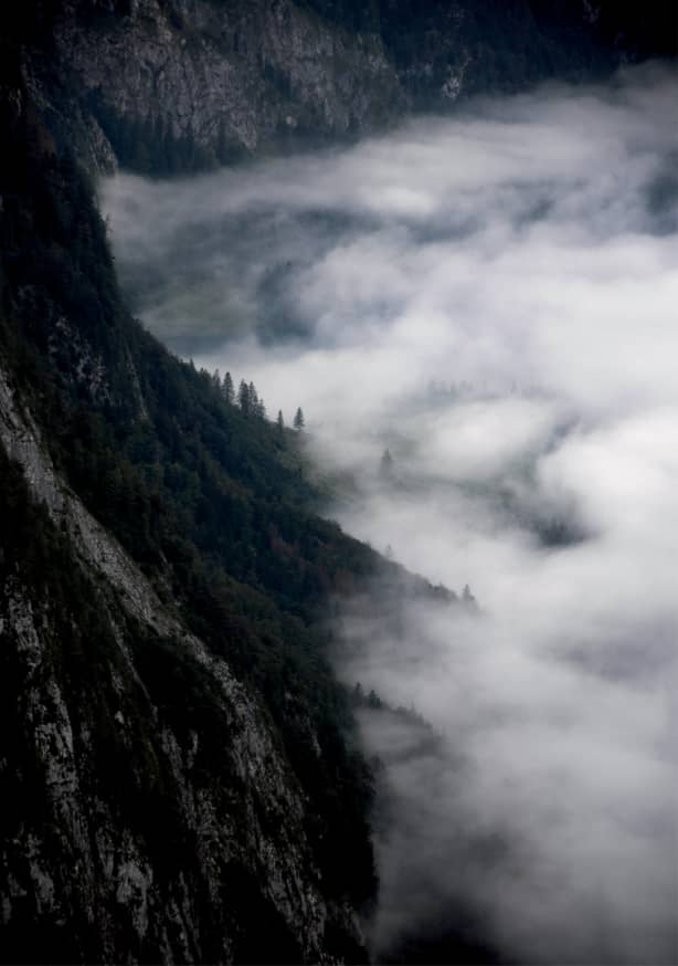 Quadro Fantastic Foggy Morning in the Mountains Alpen Königgsstein - Obrah | Quadros e Posters para Transformar a Parede