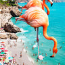 Quadro Flamingos on the Beach - Obrah | Quadros e Posters para Transformar a Parede
