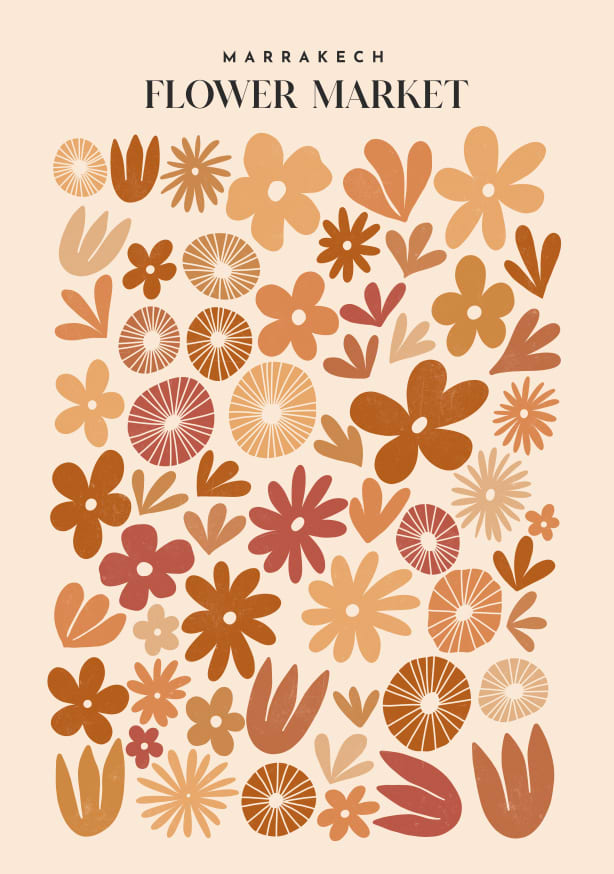 Quadro Flower Market Marrakech - Obrah | Quadros e Posters para Transformar a Parede