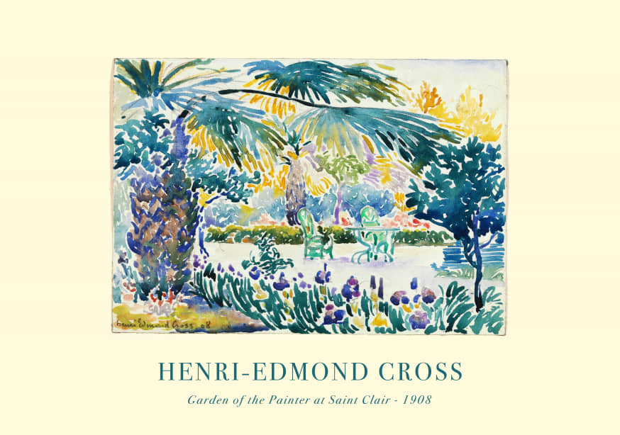 Quadro Garden of the Painter by Henri Edmond Cross - Obrah | Quadros e Posters para Transformar a Parede