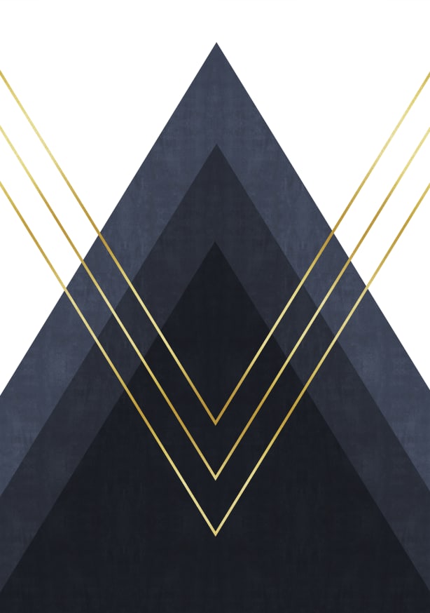Quadro Geometric and Golden Art III - Obrah | Quadros e Posters para Transformar a Parede