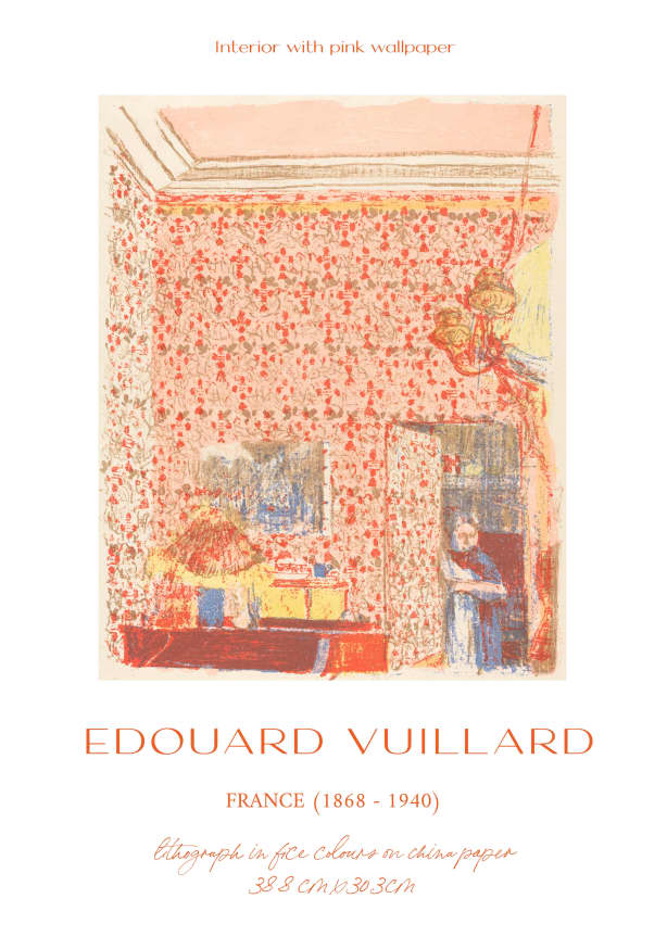 Quadro Interior with Pink Wallpaper By Edouard Vuillard - Obrah | Quadros e Posters para Transformar a Parede