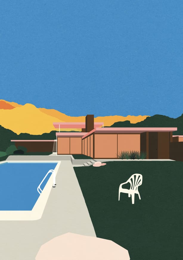 Quadro Kaufmann Desert House Poolside - Obrah | Quadros e Posters para Transformar a Parede