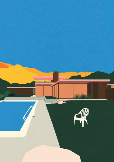 Quadro Kaufmann Desert House Poolside - Obrah | Quadros e Posters para Transformar a Parede