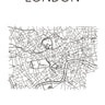 Quadro Mapa Minimalista London Branco - Obrah | Quadros e Posters para Transformar a Parede