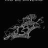 Quadro Mapa Minimalista Rio de Janeiro Preto - Obrah | Quadros e Posters para Transformar a Parede
