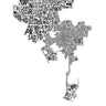 Quadro Mapa Tipográfico Los Angeles Branco - Obrah | Quadros e Posters para Transformar a Parede