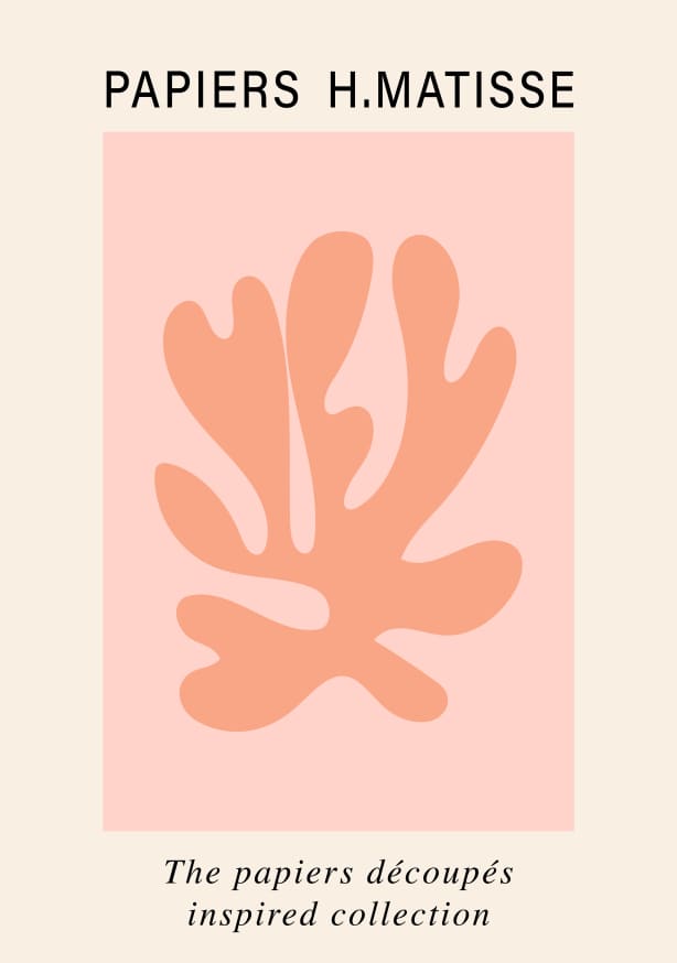 Quadro Matisse Cutout Pink Orange - Obrah | Quadros e Posters para Transformar a Parede