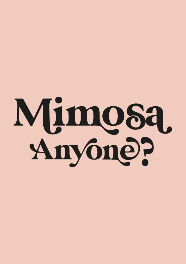Quadro Mimosa Anyone Cocktail Kitchen Black Pink - Obrah | Quadros e Posters para Transformar a Parede