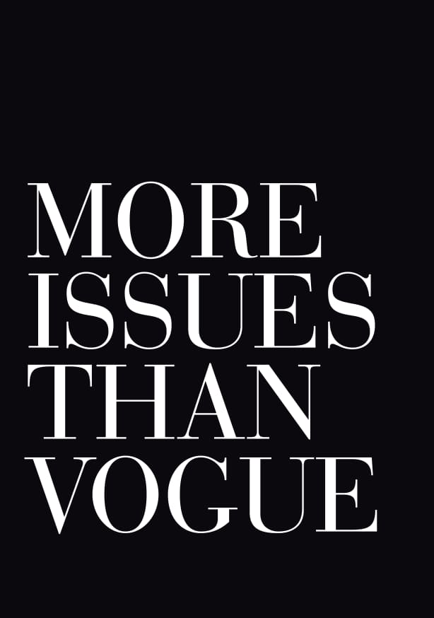 Quadro More Issues Than Vogue Preto - Obrah | Quadros e Posters para Transformar a Parede