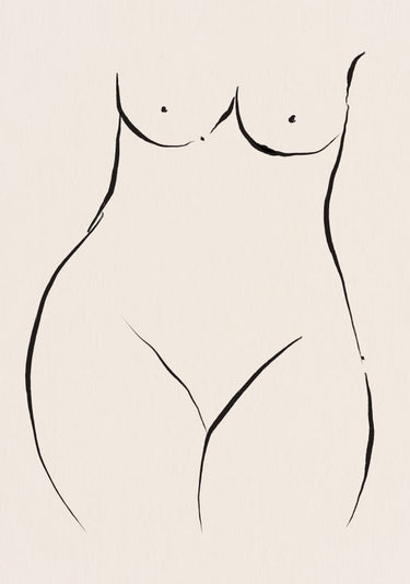 Quadro Nude Lineart 2 - Obrah | Quadros e Posters para Transformar a Parede