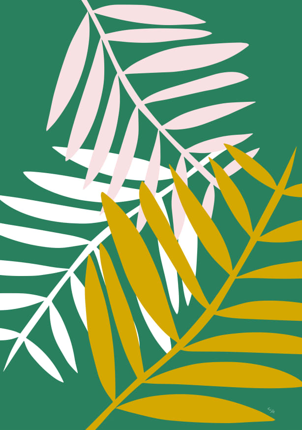 Quadro Palm Leaves in Green - Obrah | Quadros e Posters para Transformar a Parede