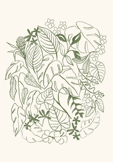 Quadro Tropical Olive