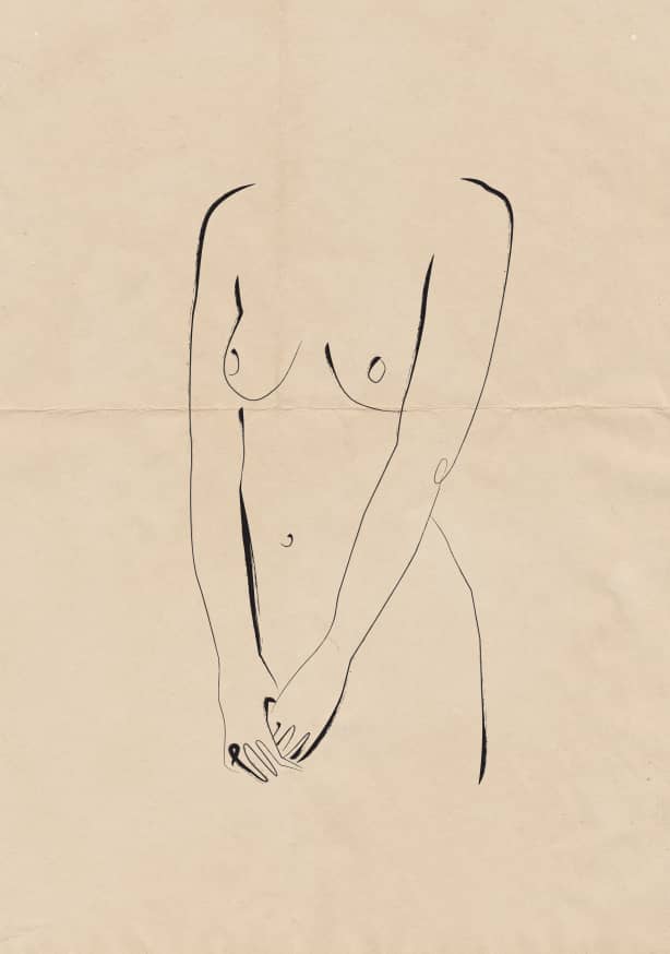 Quadro Pencil on Paper Nude 01 - Obrah | Quadros e Posters para Transformar a Parede