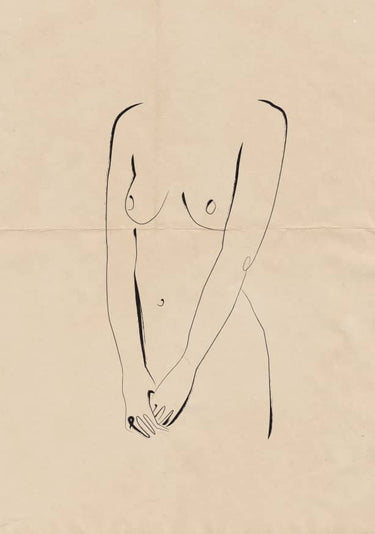 Quadro Pencil on Paper Nude 01 - Obrah | Quadros e Posters para Transformar a Parede