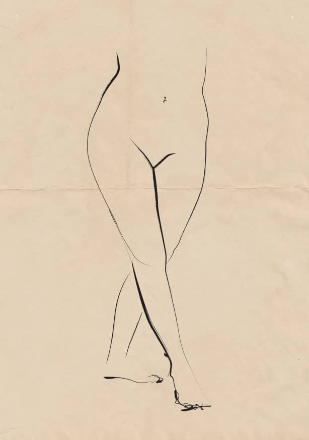 Quadro Pencil on Paper Nude 02 - Obrah | Quadros e Posters para Transformar a Parede