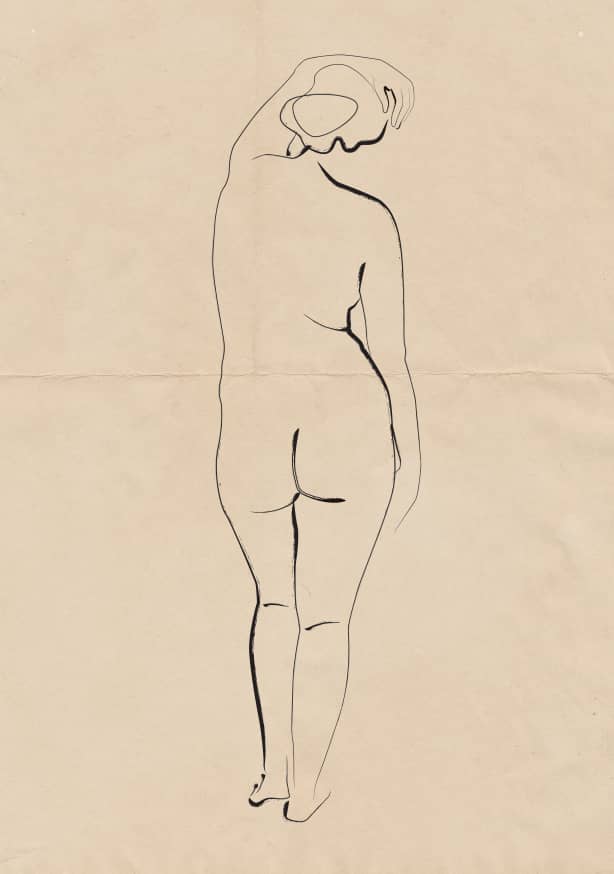 Quadro Pencil on Paper Nude 03 - Obrah | Quadros e Posters para Transformar a Parede