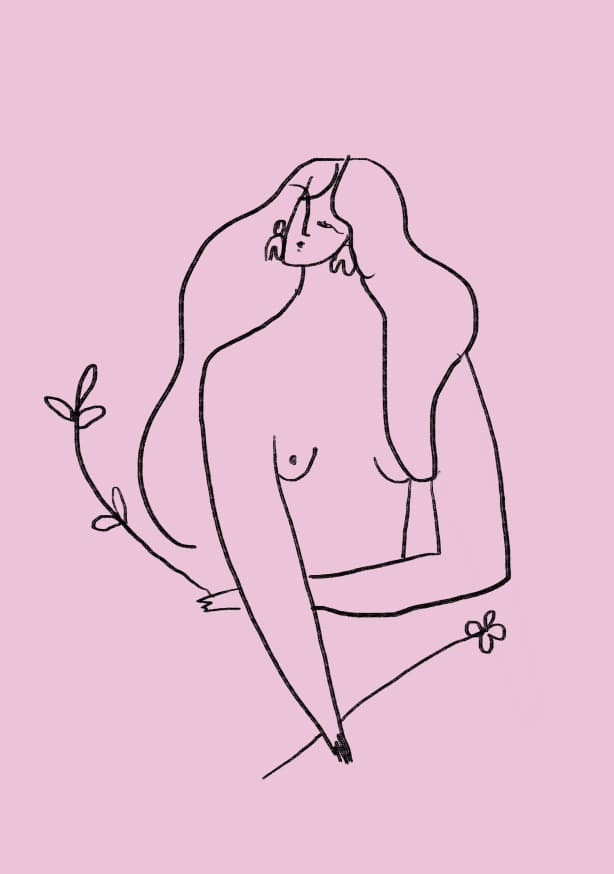 Quadro Pink Girl - Obrah | Quadros e Posters para Transformar a Parede