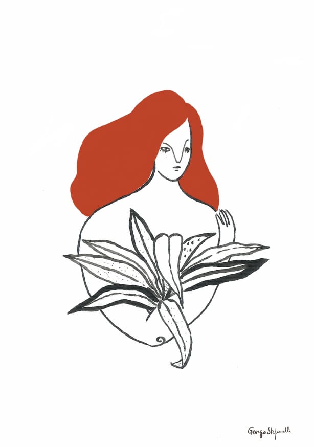 Quadro Red Girl - Obrah | Quadros e Posters para Transformar a Parede