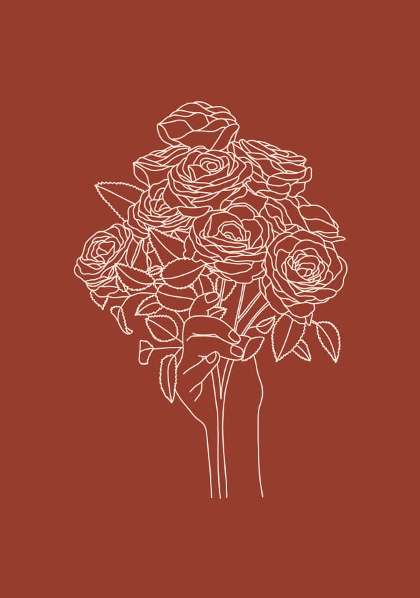 Quadro Rose Bouquet - Obrah | Quadros e Posters para Transformar a Parede