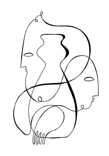 Quadro Face and Vase 2 - Obrah | Quadros e Posters para Transformar a Parede