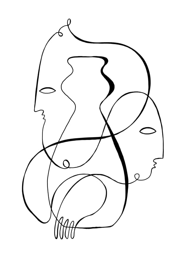 Quadro Face and Vase 2 - Obrah | Quadros e Posters para Transformar a Parede