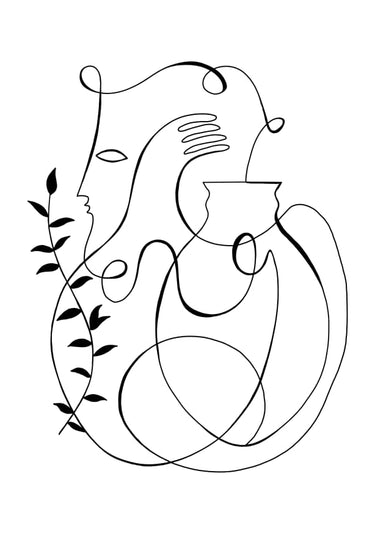 Quadro Face and Vase 3 - Obrah | Quadros e Posters para Transformar a Parede