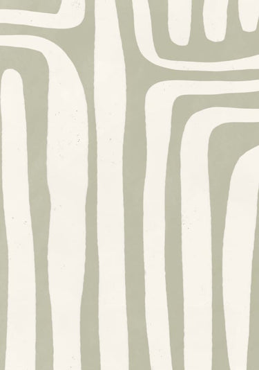 Quadro Sage Green Abstract Stripes - Obrah | Quadros e Posters para Transformar a Parede