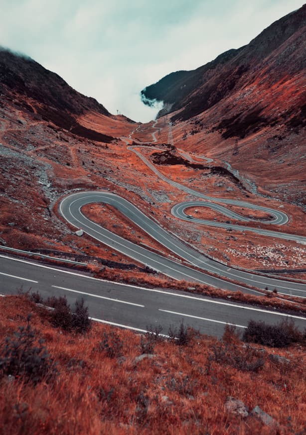 Quadro Romanian Mountain Road