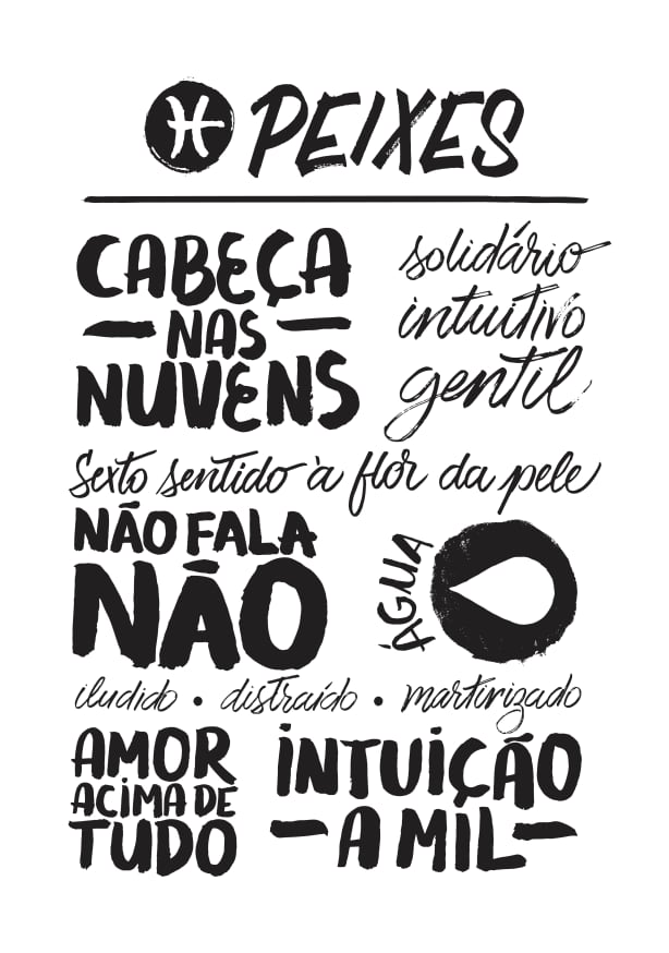 Quadro Signos Peixes - Obrah | Quadros e Posters para Transformar a Parede