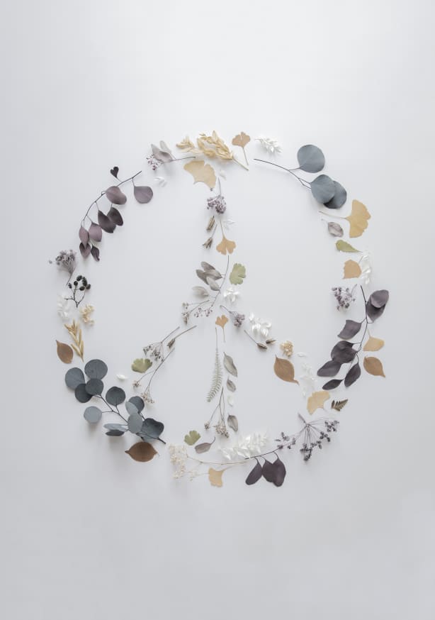 Quadro Love, Flowers & Branches Peace