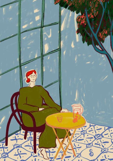 Quadro Woman Under a Tree