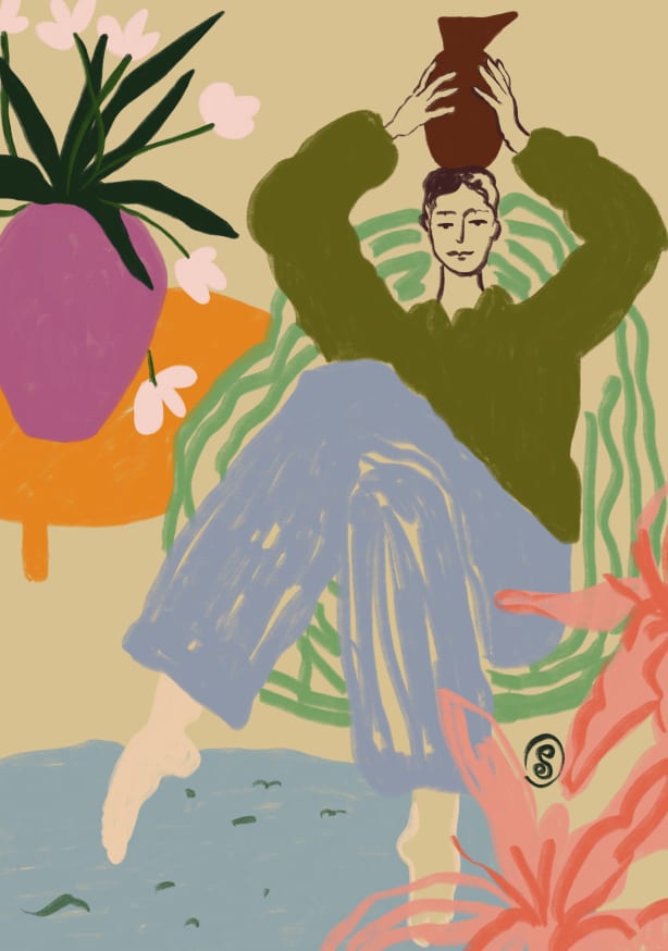 Quadro Woman with Vessel