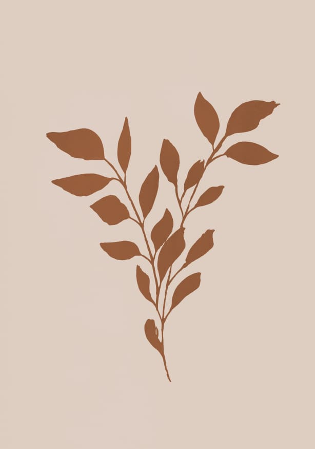 Quadro Terracotta Leaves