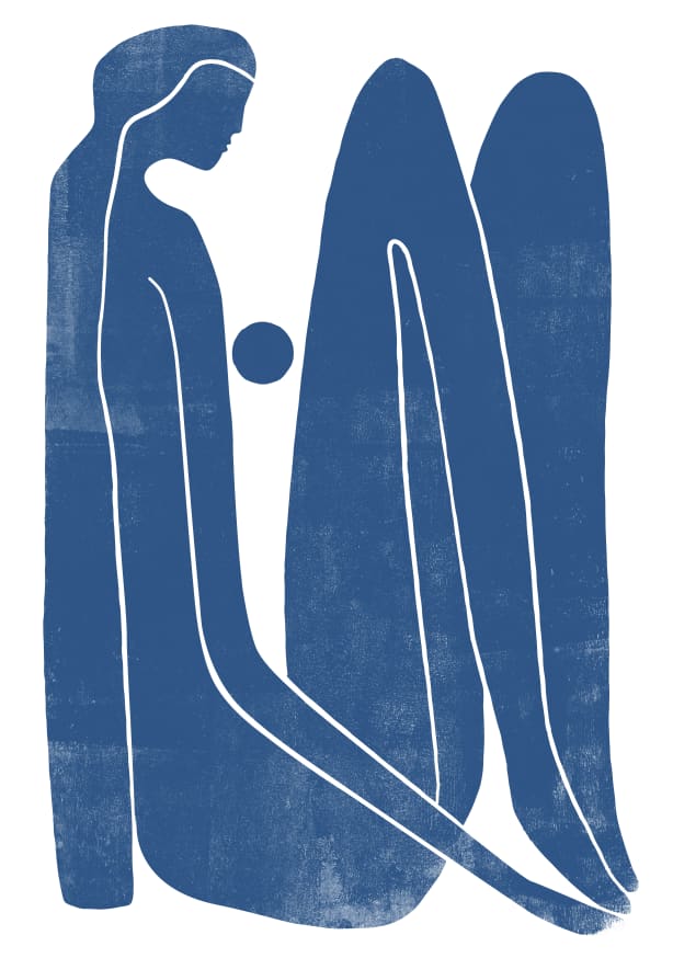 Quadro Thinking Blue