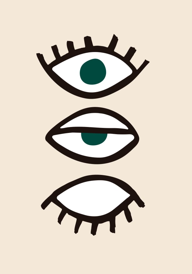 Quadro Three Eyes - Obrah | Quadros e Posters para Transformar a Parede