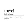 Quadro Travel Word Definition - Obrah | Quadros e Posters para Transformar a Parede