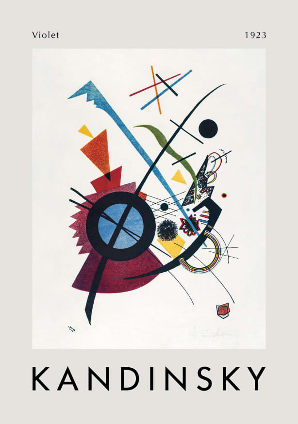 Quadro Violet by Kandinsky - Obrah | Quadros e Posters para Transformar a Parede