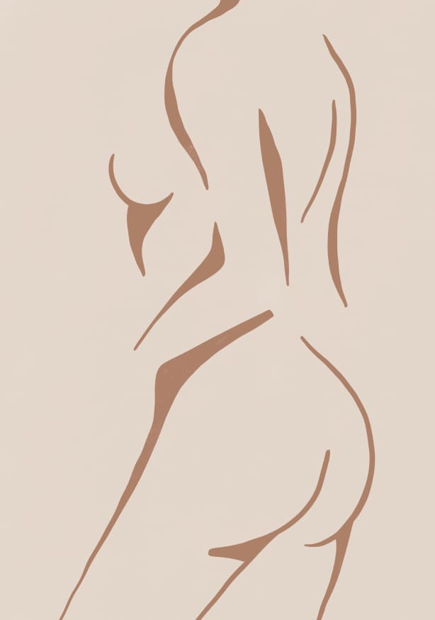 Quadro Woman Body Lines - Obrah | Quadros e Posters para Transformar a Parede
