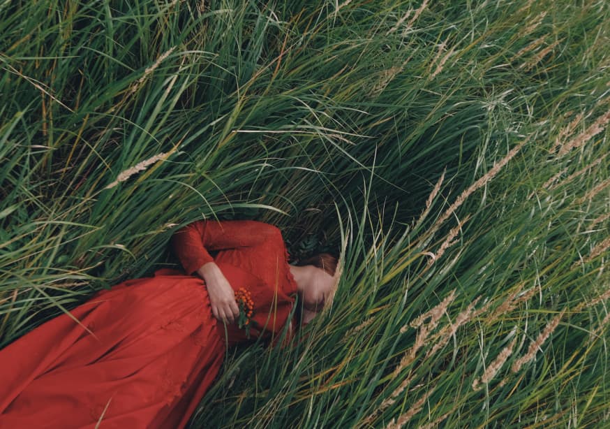 Quadro Woman in Red by Olga Barantseva