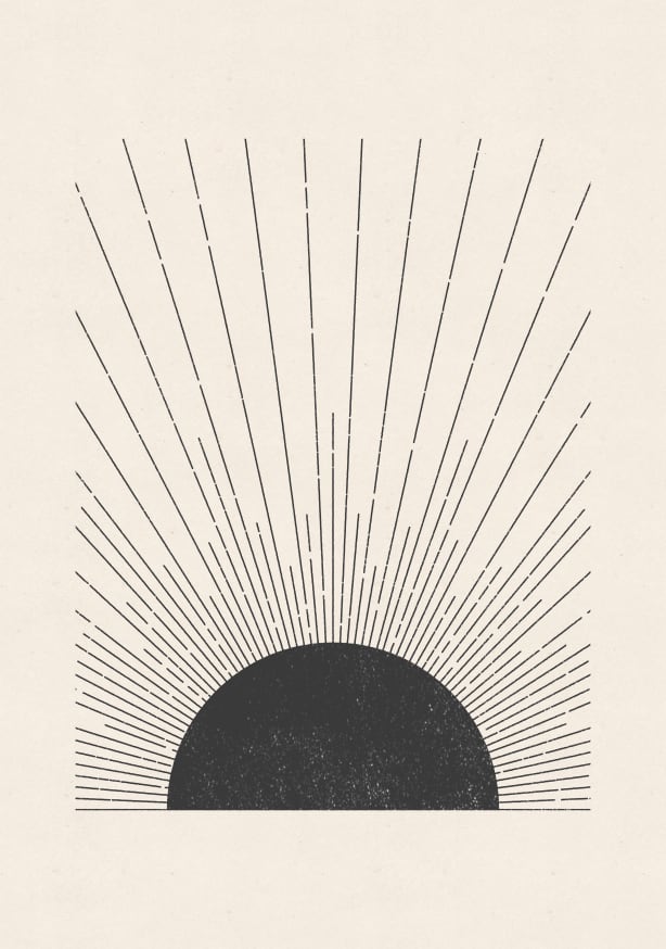 Quadro Woodblock the Sun - Obrah | Quadros e Posters para Transformar a Parede