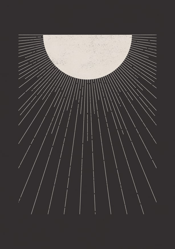 Quadro Woodblock the Sun - Reverse - Obrah | Quadros e Posters para Transformar a Parede