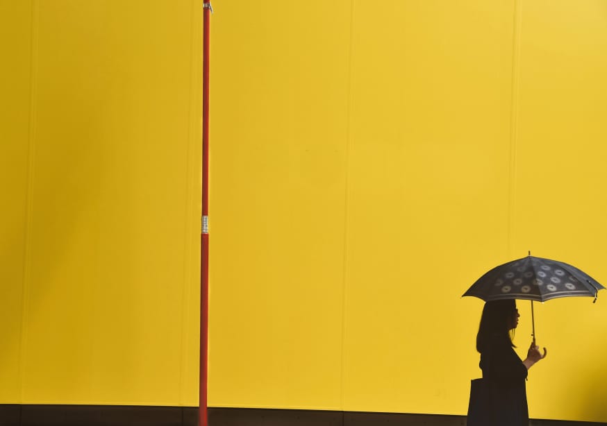 Quadro Yellow, Black, Red By Reiko Kiri